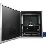 eXpert 5952 5kN system with customer fixture and blackout chamber for testing solar panels